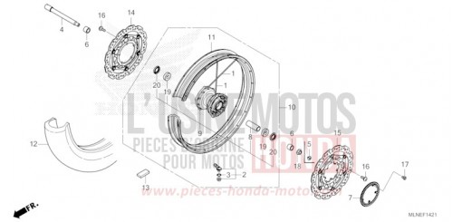 FRONT WHEEL (2) CRF1100A4S de 2025
